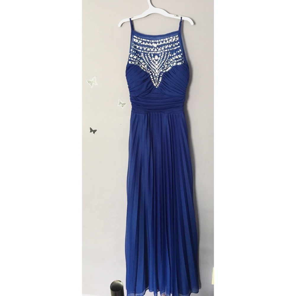 B. Darling prom dress, size 1/2, color royal blue